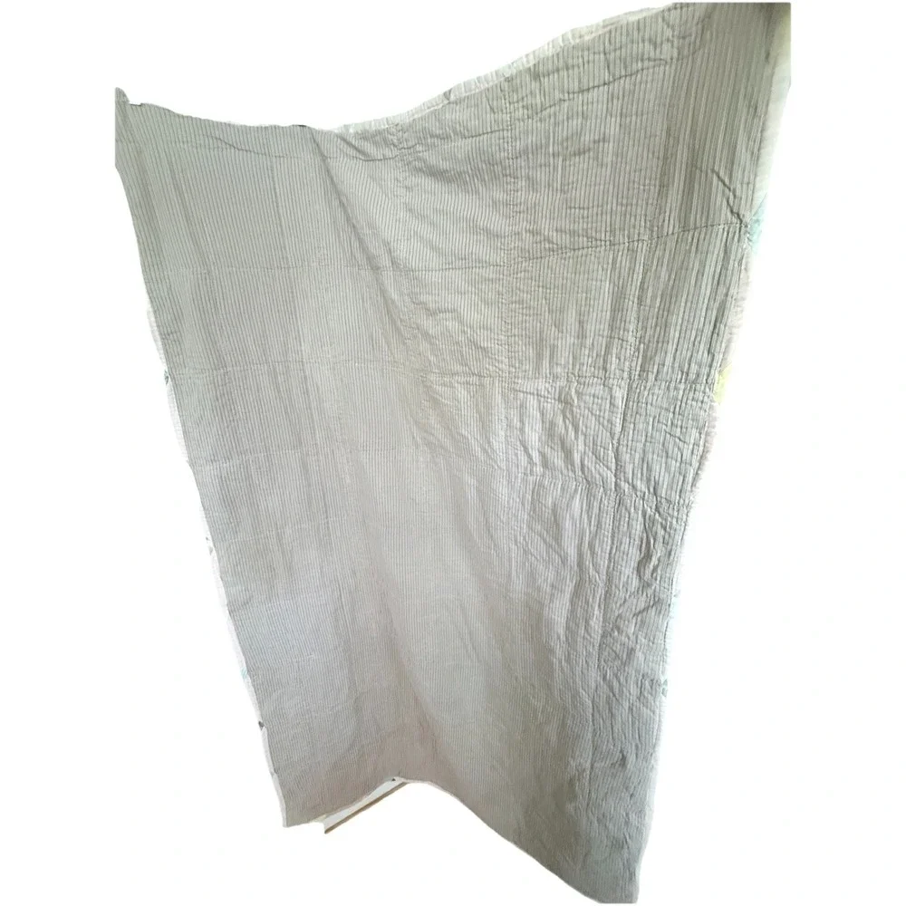 Vintage Handmade Quilt - Diamond Pattern - Flour Sack 73